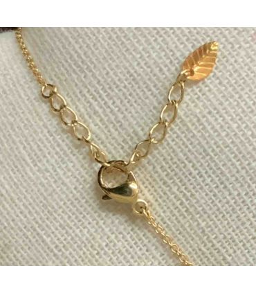 Collier en Amazonite plaqué or trait