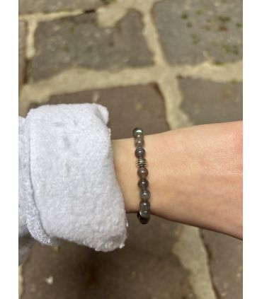 Bracelet élastique en Labradorite 6mm
