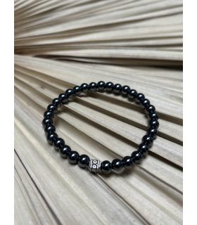 Bracelet élastique en Hématite 6mm