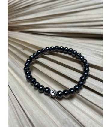 Bracelet élastique en Hématite 6mm