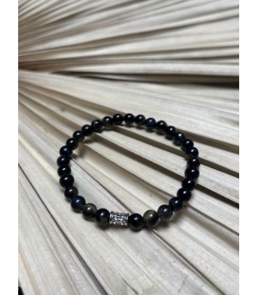 Bracelet élastique en Oeil de faucon 6mm