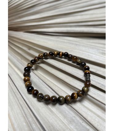 Bracelet élastique en Oeil de tigre 6mm