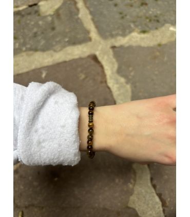 Bracelet élastique en Oeil de tigre 6mm