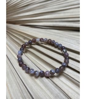 Bracelet élastique Agate Botswana 6mm