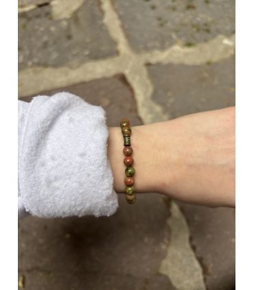 Bracelet élastique en Unakite 6mm