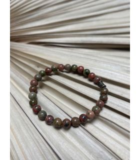 Bracelet élastique en Unakite 6mm