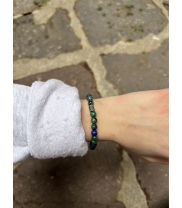 Bracelet élastique en Azurite 6mm