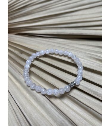 Bracelet élastique en Cristal de roche 6mm