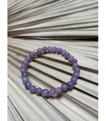 Bracelet élastique en Lépidolite 6mm