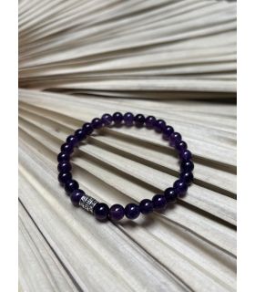 Bracelet élastique en Améthyste 6mm