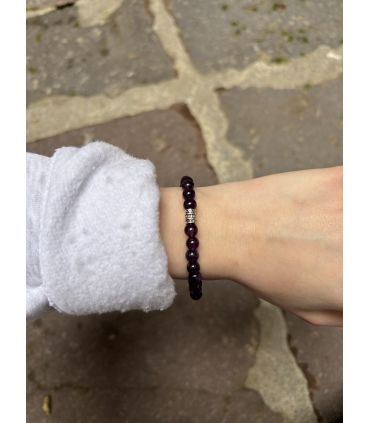 Bracelet élastique en Améthyste 6mm