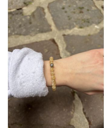 Bracelet élastique en Citrine 6mm
