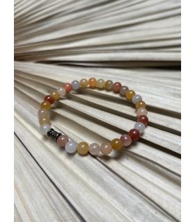 Bracelet élastique en jade jaune 6mm