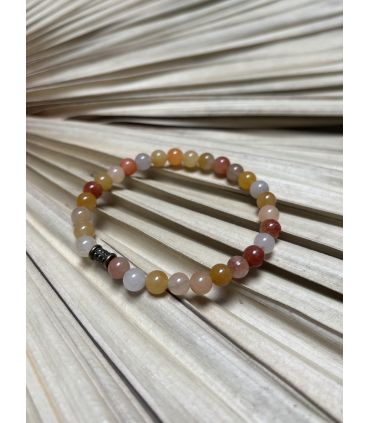 Bracelet élastique en jade jaune 6mm