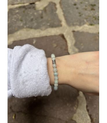 Bracelet élastique en Aigue marine 6mm