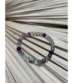 Bracelet élastique en Fluorite 6mm