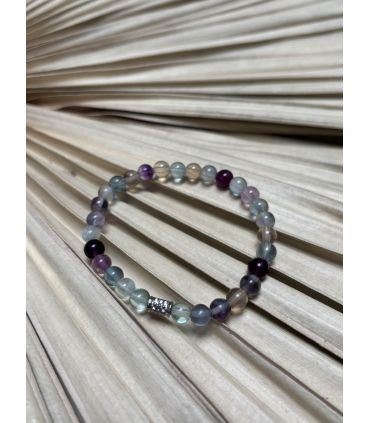 Bracelet élastique en Fluorite 6mm