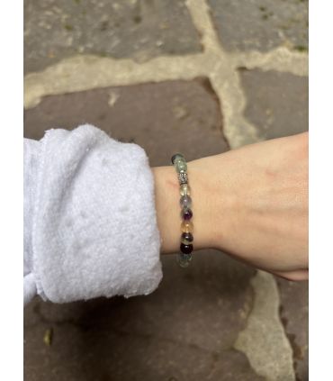 Bracelet élastique en Fluorite 6mm