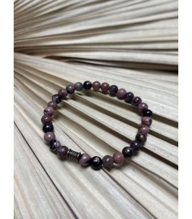 Bracelet élastique en Rhodonite 6mm