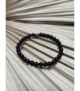 Bracelet élastique en Grenat 6mm