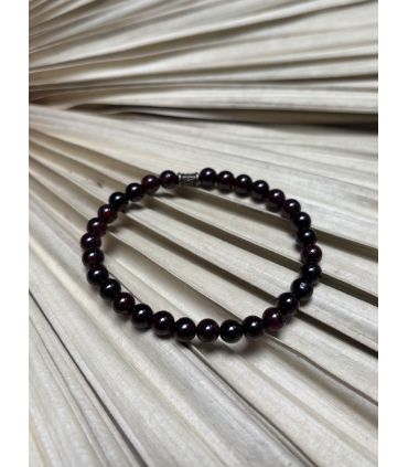 Bracelet élastique en Grenat 6mm
