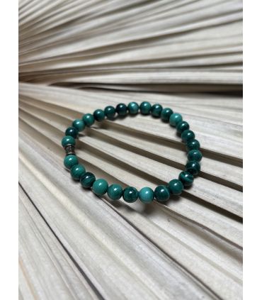 Bracelet élastique en Malachite 6mm
