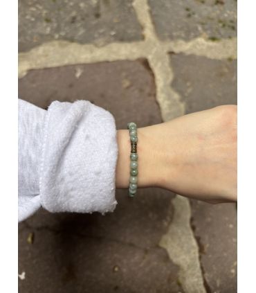 Bracelet élastique en Jade Birmanie 6mm