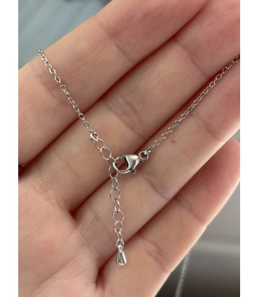 Pendentif en Améthyste sertie Argent rhodié rond