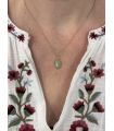 Pendentif en Amazonite sertie pointe plaqué Or