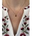 Pendentif en Grenat sertie plaqué Or goutte