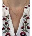 Pendentif en Quartz rose serti pointe Plaqué Or