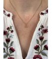 Pendentif en Quartz rose Plaqué Or serti rond