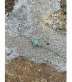 Bracelet en Amazonite sertie trèfle Argent rhodié