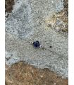 Bracelet en Sodalite sertie trèfle Argent rhodié