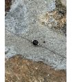Bracelet en Quartz fumé serti rond Argent rhodié