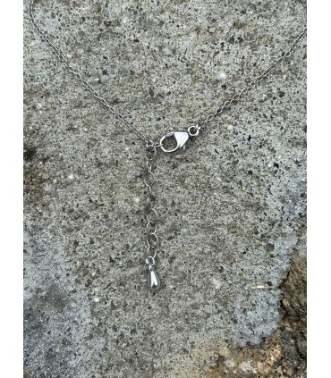 Bracelet en Oeil de tigre serti Argent rhodié