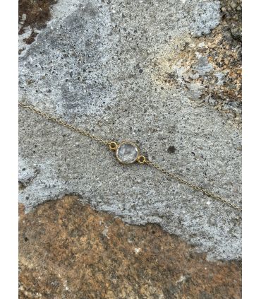 Bracelet en Cristal serti rond Plaqué Or