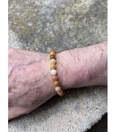 Bracelet en Jade jaune taille homme