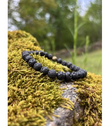 Bracelet en lave 8mm taille homme