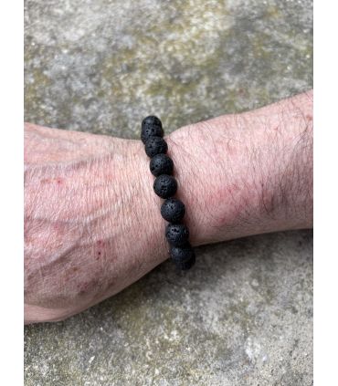 Bracelet en Lave 10mm taille homme