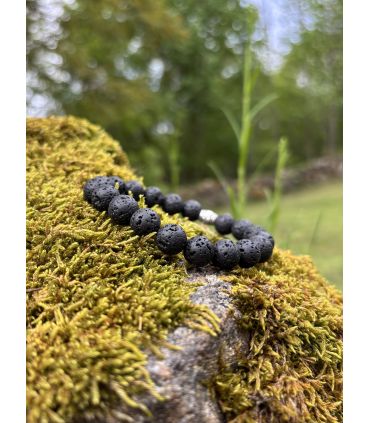 Bracelet en Lave 10mm taille homme