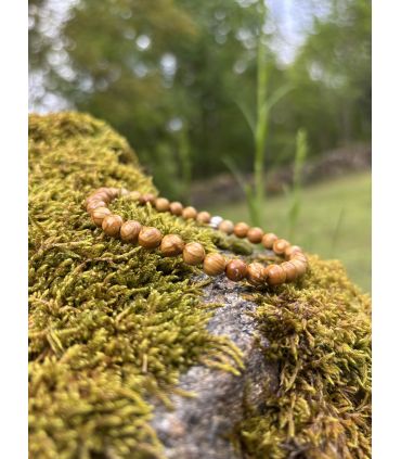 Bracelet en bois fossilisé 6mm taille homme