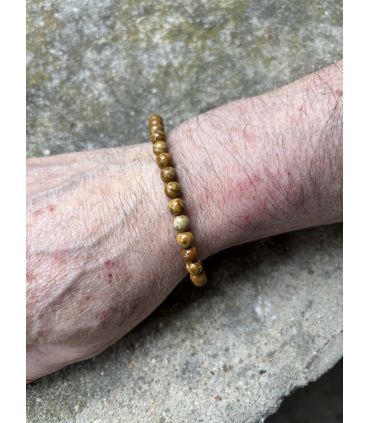 Bracelet en bois fossilisé 6mm taille homme