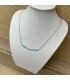 Collier en Amazonite plaqué or trait