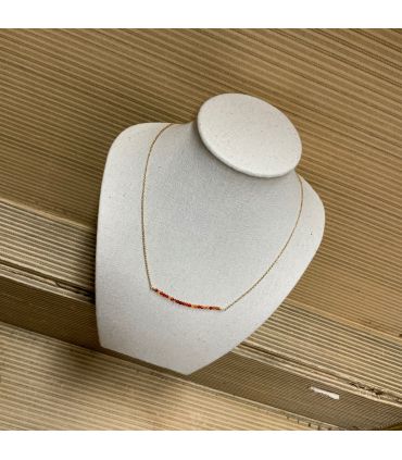 Collier en Cornaline plaqué or