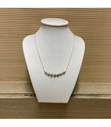 Collier en Labradorite plaqué or 7 perles
