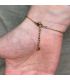 Bracelet en Labradorite sertie plaqué or