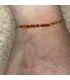 Bracelet en Cornaline trait plaqué or
