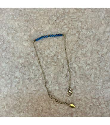 Bracelet en Apatite plaqué Or trait