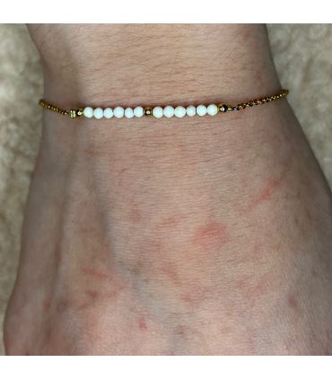 Bracelet en Howlite Plaqué or